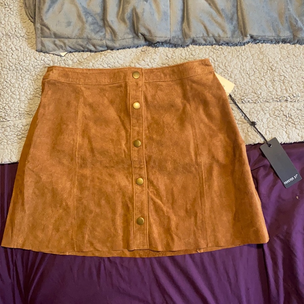Tan Suede Skirt